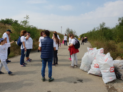 Employees participate in activities