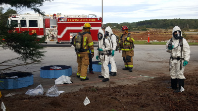 At the training