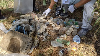 回収されたプラスチックごみ