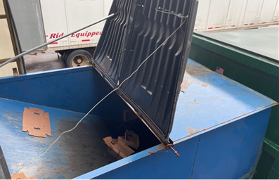 Used cardboard compressor