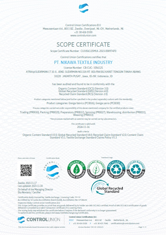 GRS Certificate