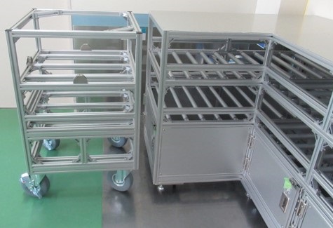 In-house carts and storage racks