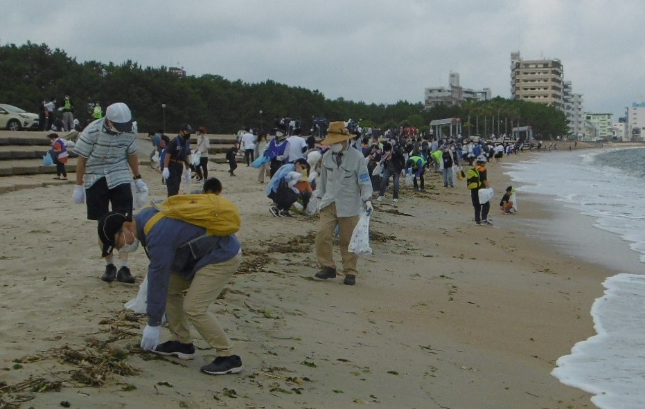 沿岸の清掃活動