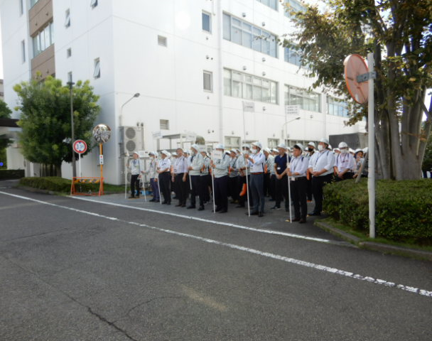 総合避難訓練の様子