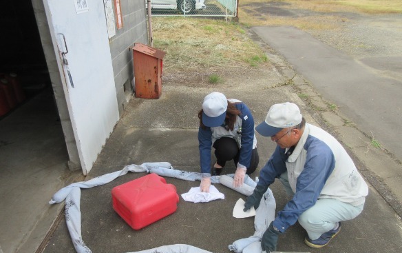 緊急事態発生訓練の様子