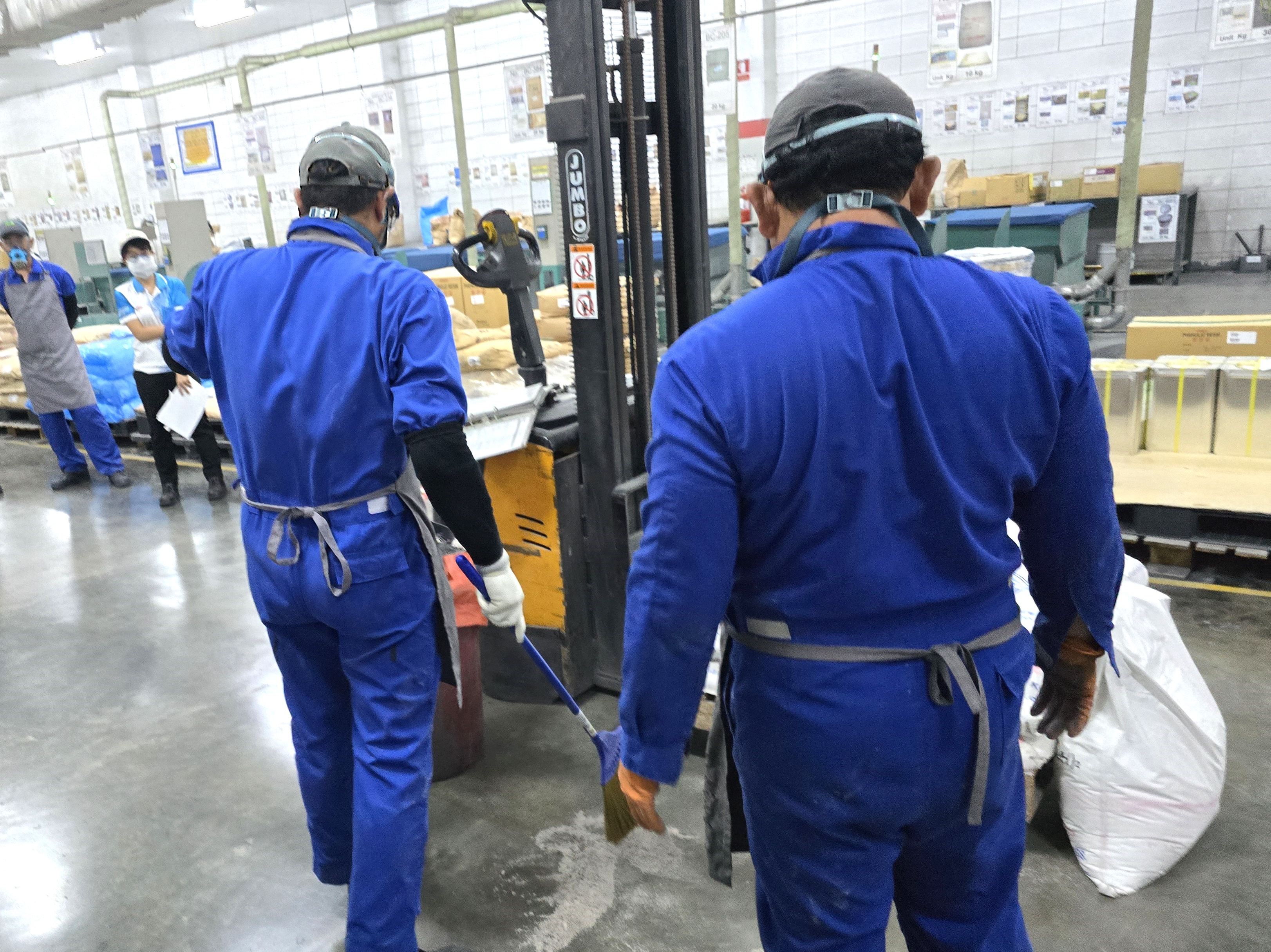 粉体化学物質漏えい訓練