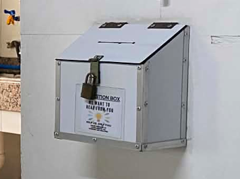 食堂に設置された意見箱